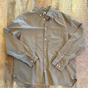 H&M Men's Casual Brown Button-Down Shirt
